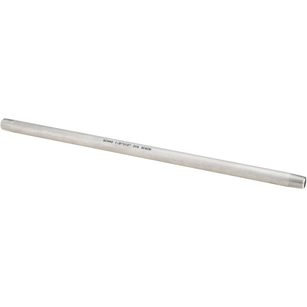 Stainless Steel Pipe Nipples & Pipe; Schedule: 40 ; Thread Standard: NPT ; UNSPSC Code: 40173300