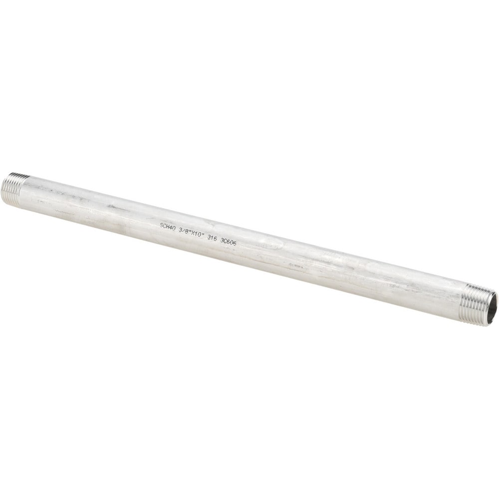 Stainless Steel Pipe Nipples & Pipe; Schedule: 40 ; Thread Standard: NPT ; UNSPSC Code: 40173300