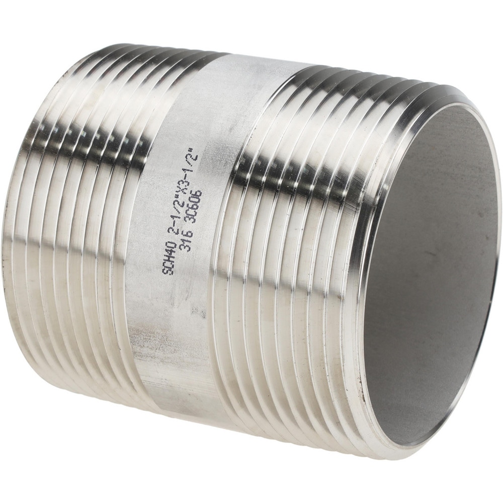 Stainless Steel Pipe Nipples & Pipe; Schedule: 40 ; Thread Standard: NPT ; UNSPSC Code: 40173300