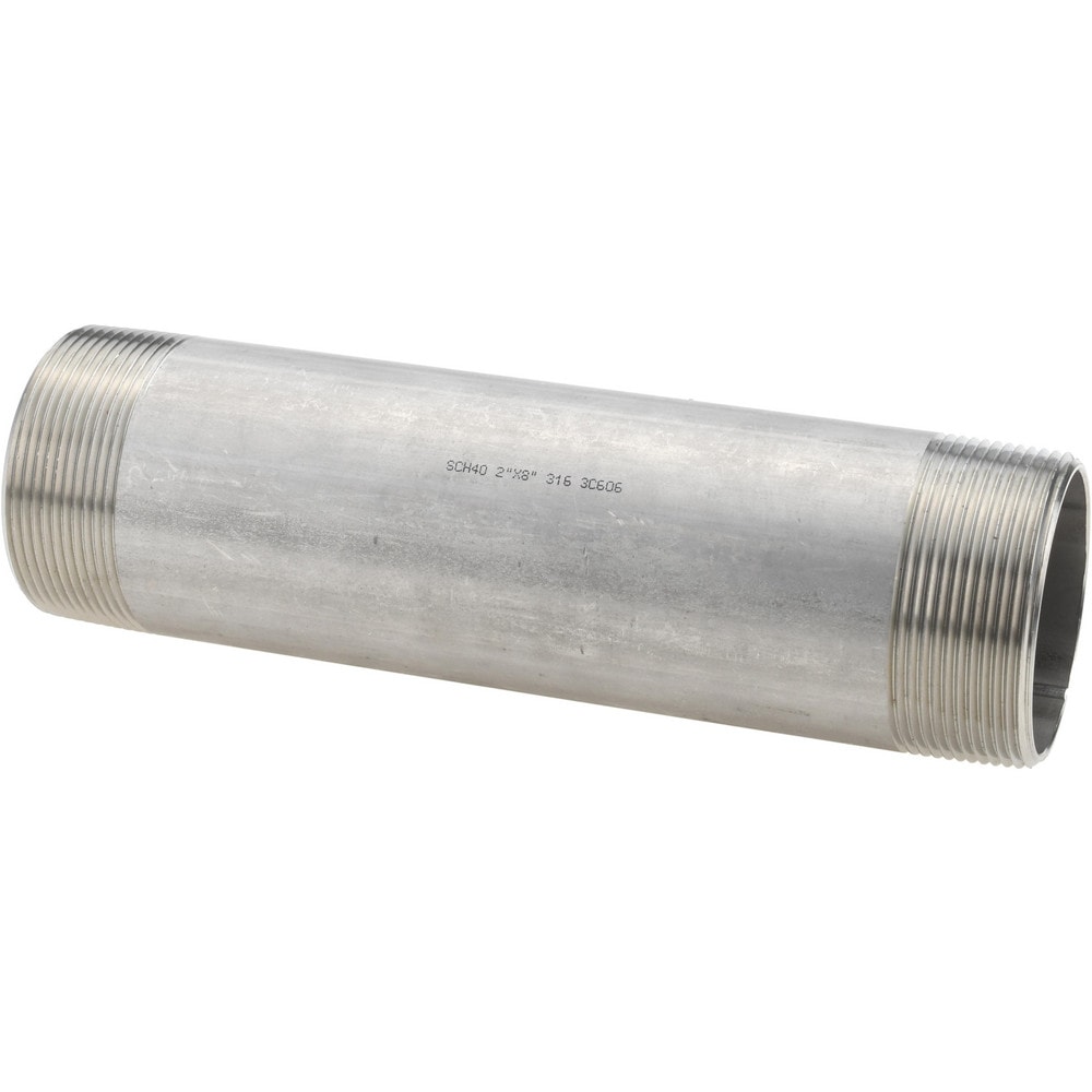 Stainless Steel Pipe Nipples & Pipe; Schedule: 40 ; Thread Standard: NPT ; UNSPSC Code: 40173300