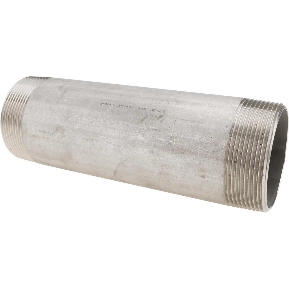 Stainless Steel Pipe Nipples & Pipe; Schedule: 40 ; Thread Standard: NPT ; UNSPSC Code: 40173300
