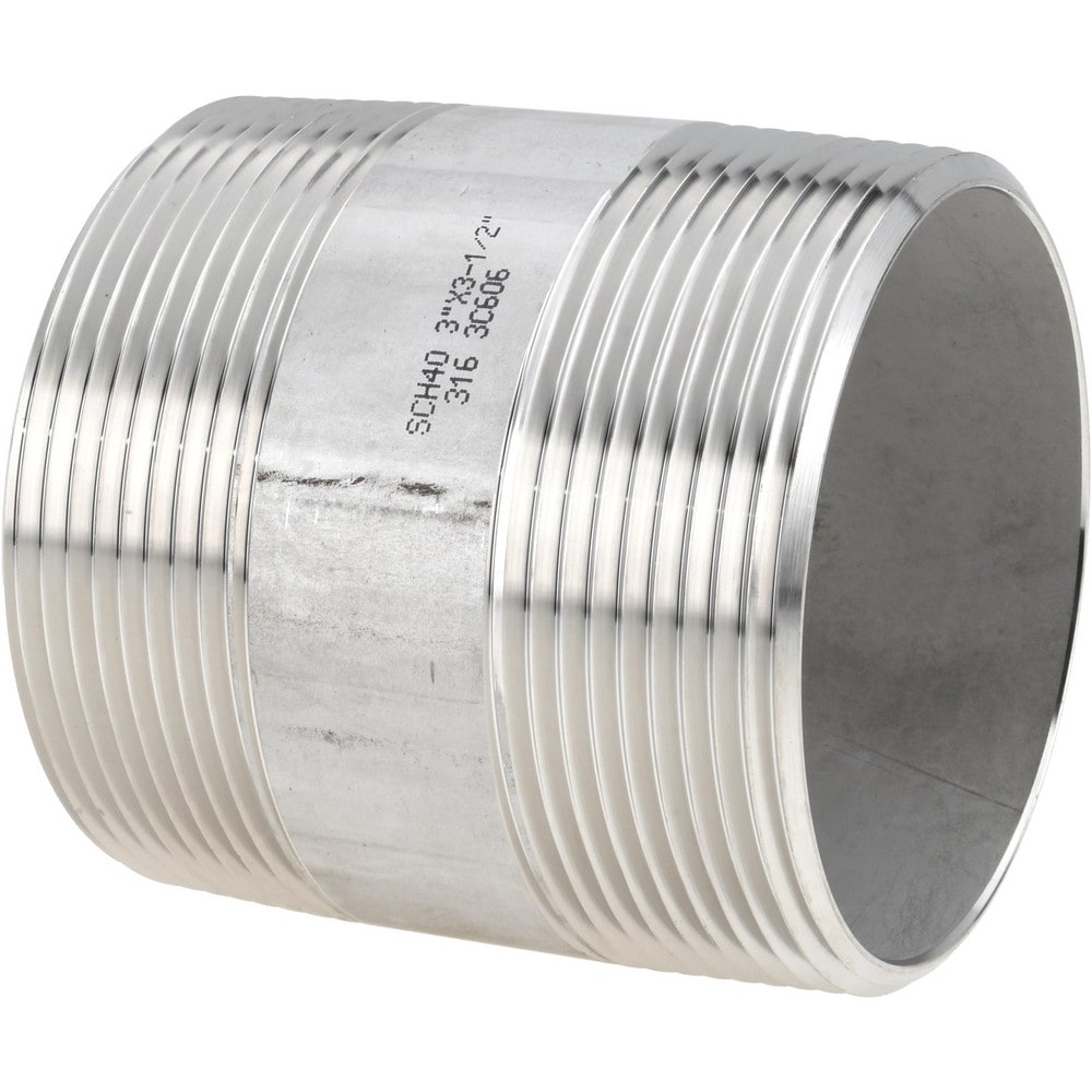 Stainless Steel Pipe Nipples & Pipe; Schedule: 40 ; Thread Standard: NPT ; UNSPSC Code: 40173300