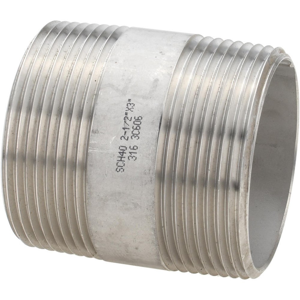Stainless Steel Pipe Nipples & Pipe; Schedule: 40 ; Thread Standard: NPT ; UNSPSC Code: 40173300