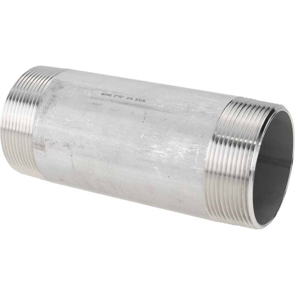 Stainless Steel Pipe Nipples & Pipe; Schedule: 40 ; Thread Standard: NPT ; UNSPSC Code: 40173300