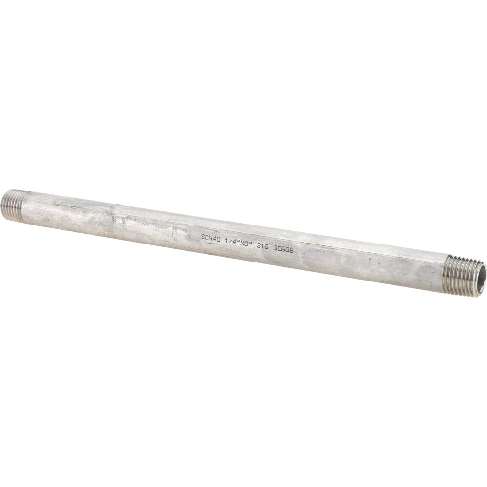 Stainless Steel Pipe Nipples & Pipe; Schedule: 40 ; Thread Standard: NPT ; UNSPSC Code: 40173300