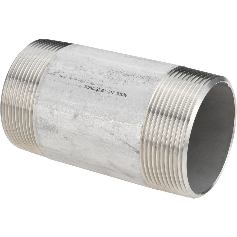 Stainless Steel Pipe Nipples & Pipe; Schedule: 40 ; Thread Standard: NPT ; UNSPSC Code: 40173300