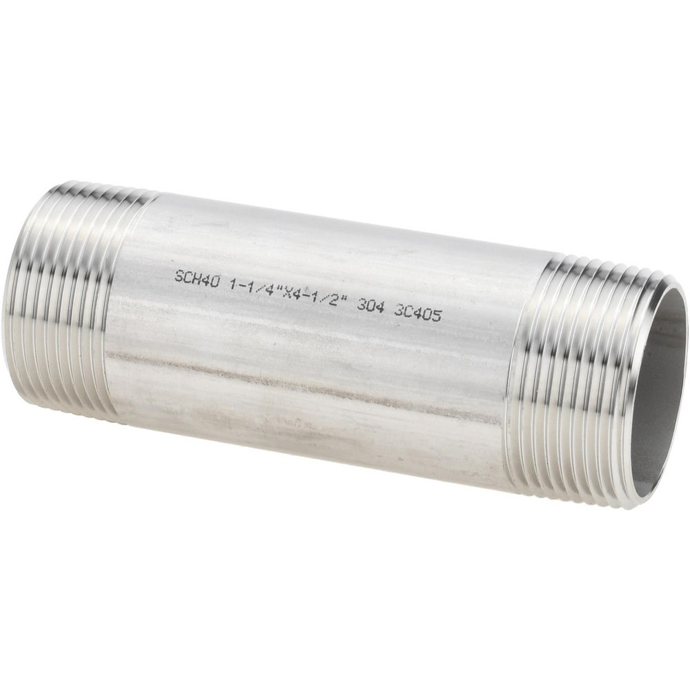 Stainless Steel Pipe Nipples & Pipe; Schedule: 40 ; Thread Standard: NPT ; UNSPSC Code: 40173300