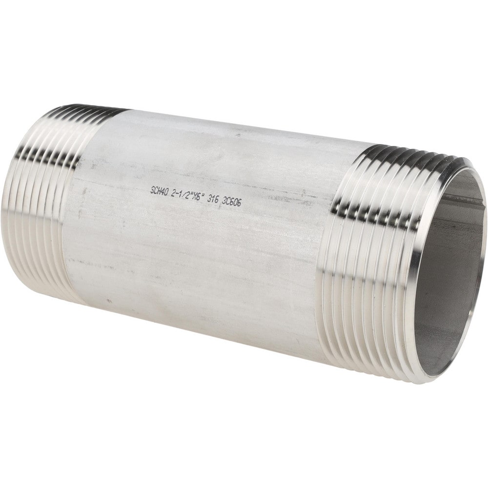 Stainless Steel Pipe Nipples & Pipe; Schedule: 40 ; Thread Standard: NPT ; UNSPSC Code: 40173300