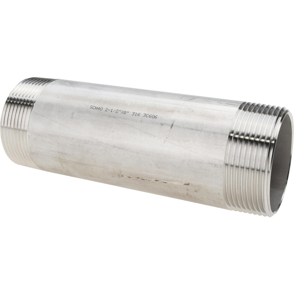 Stainless Steel Pipe Nipples & Pipe; Schedule: 40 ; Thread Standard: NPT ; UNSPSC Code: 40173300