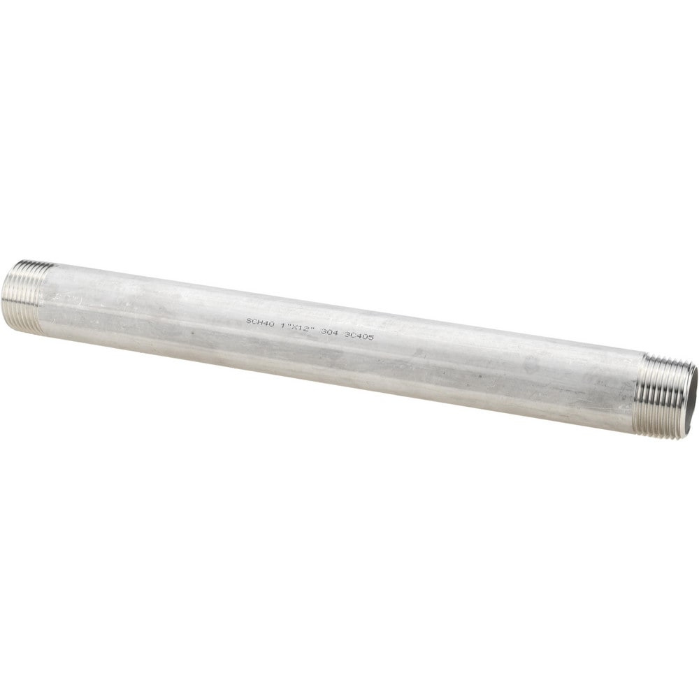 Stainless Steel Pipe Nipples & Pipe; Schedule: 40 ; Thread Standard: NPT ; UNSPSC Code: 40173300