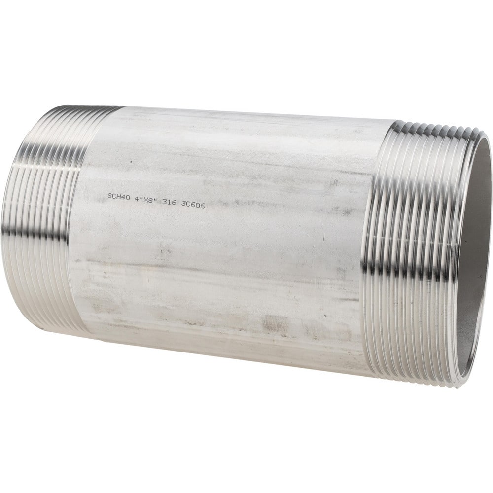 Stainless Steel Pipe Nipples & Pipe; Schedule: 40 ; Thread Standard: NPT ; UNSPSC Code: 40173300