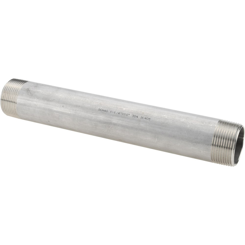 Stainless Steel Pipe Nipples & Pipe; Schedule: 40 ; Thread Standard: NPT ; UNSPSC Code: 40173300