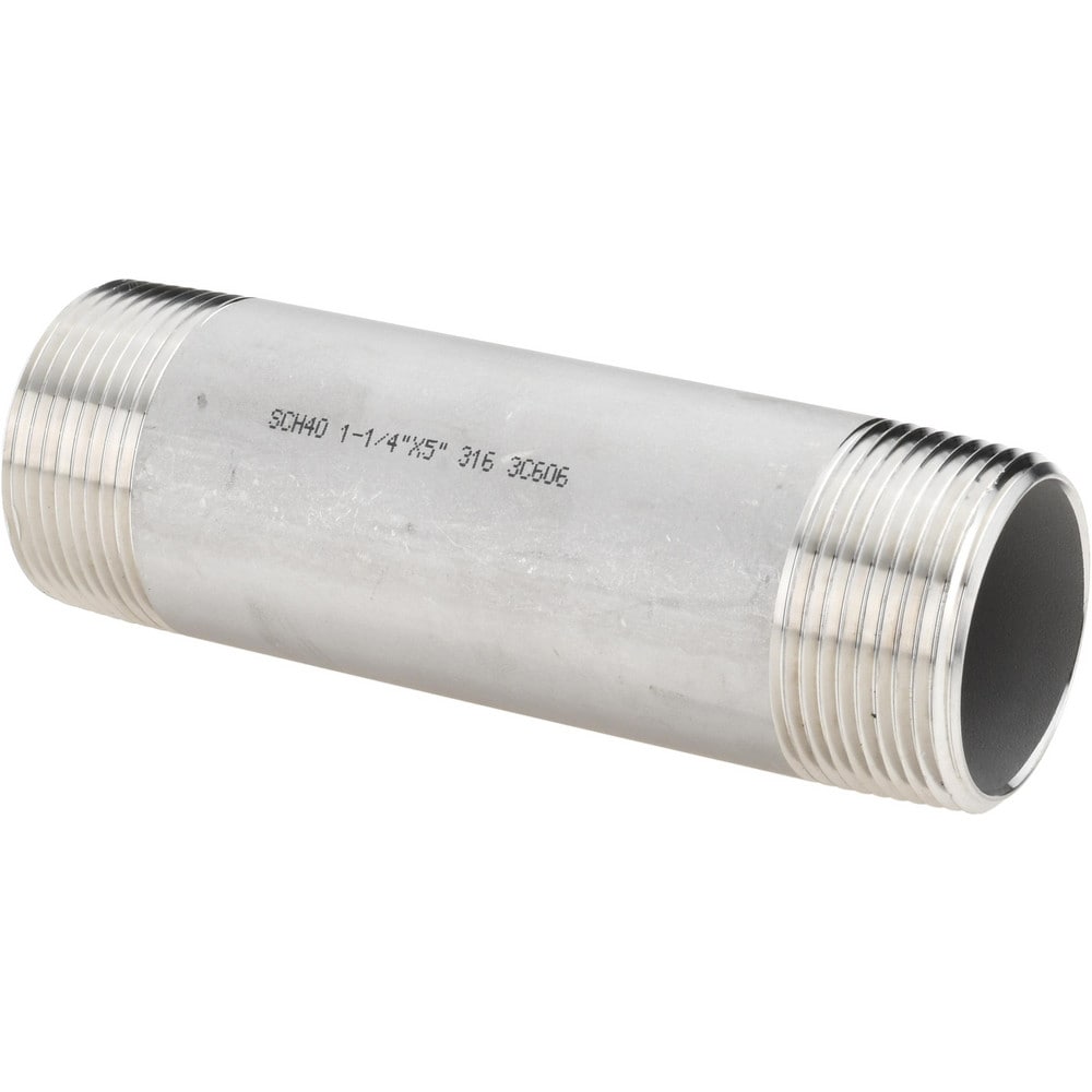 Stainless Steel Pipe Nipples & Pipe; Schedule: 40 ; Thread Standard: NPT ; UNSPSC Code: 40173300