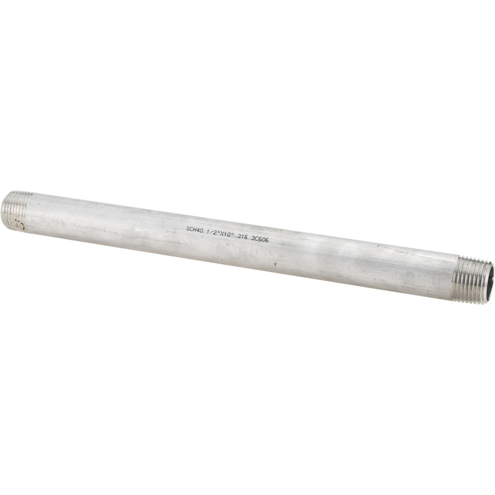 Stainless Steel Pipe Nipples & Pipe; Schedule: 40 ; Thread Standard: NPT ; UNSPSC Code: 40173300