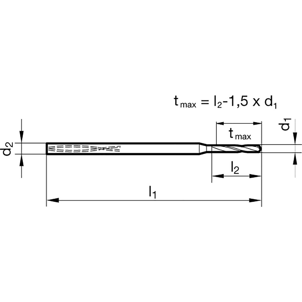 Guhring Micro Drill Bit 1.50 mm Dia, 135 deg, Solid Carbide MSC