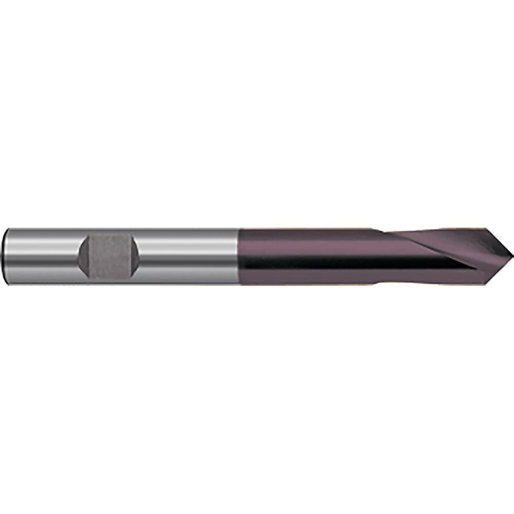 Spotting Drill: 6.35 mm Dia, 90 ° Point, 70 mm OAL, Solid Carbide