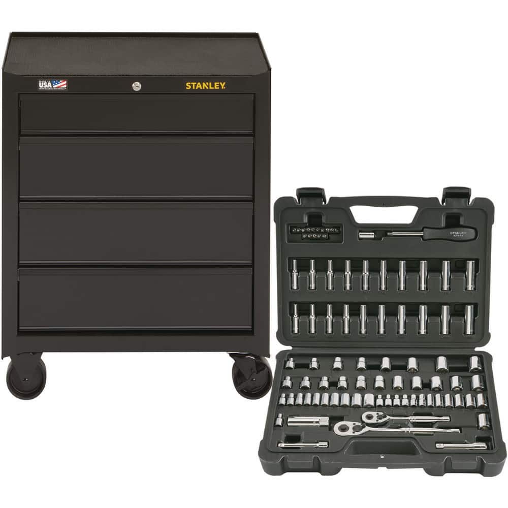 Tool Roller Cabinets; Overall Weight Capacity: 500lb ; Drawer Capacity: 50lb ; Color: Black ; Overall Depth: 18in ; Overall Height: 32in ; Overall Width: 27