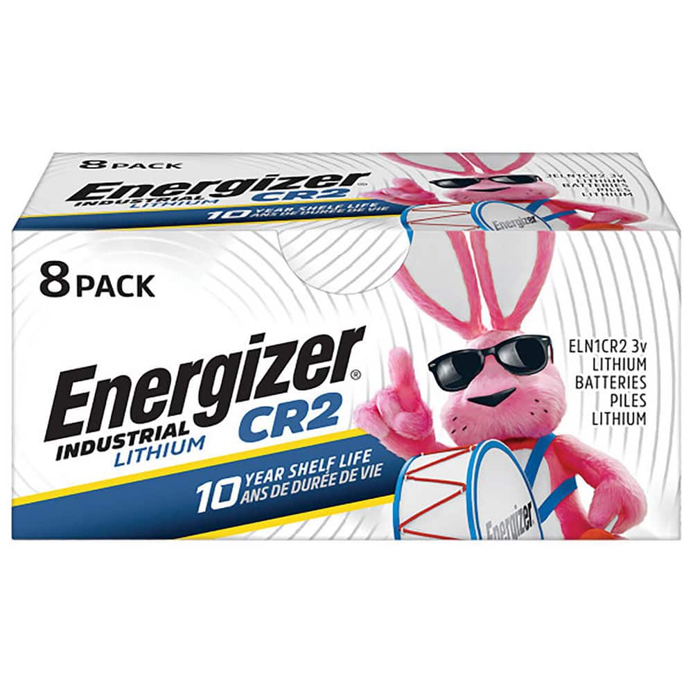 Energizer. ELN1CR2-8 Batteries; Rechargeable: Disposable ; Type: Photo ; Battery Size: CR2 ; Battery Chemistry: Lithium ; Voltage: 3.00 ; Terminal Style: Flat 
