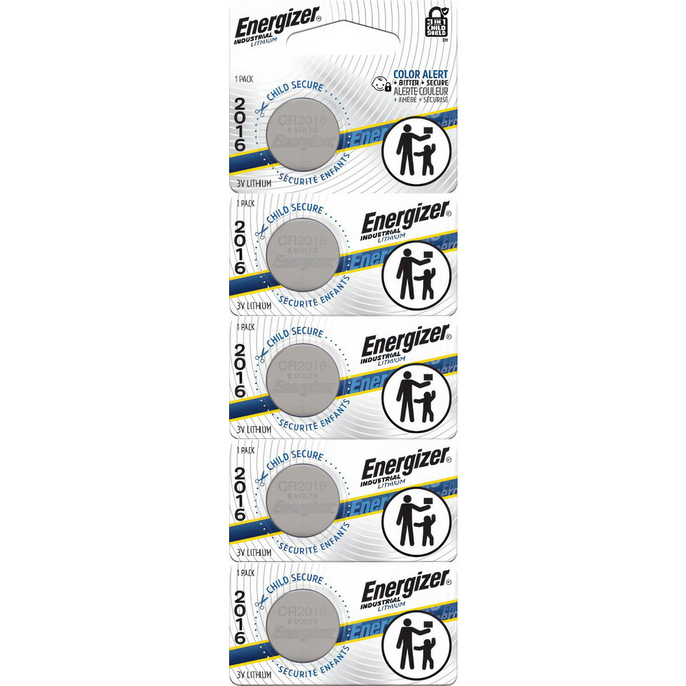 Coin & Button Cell Battery: Size CR2016, Lithium - Button Terminal, CR2016