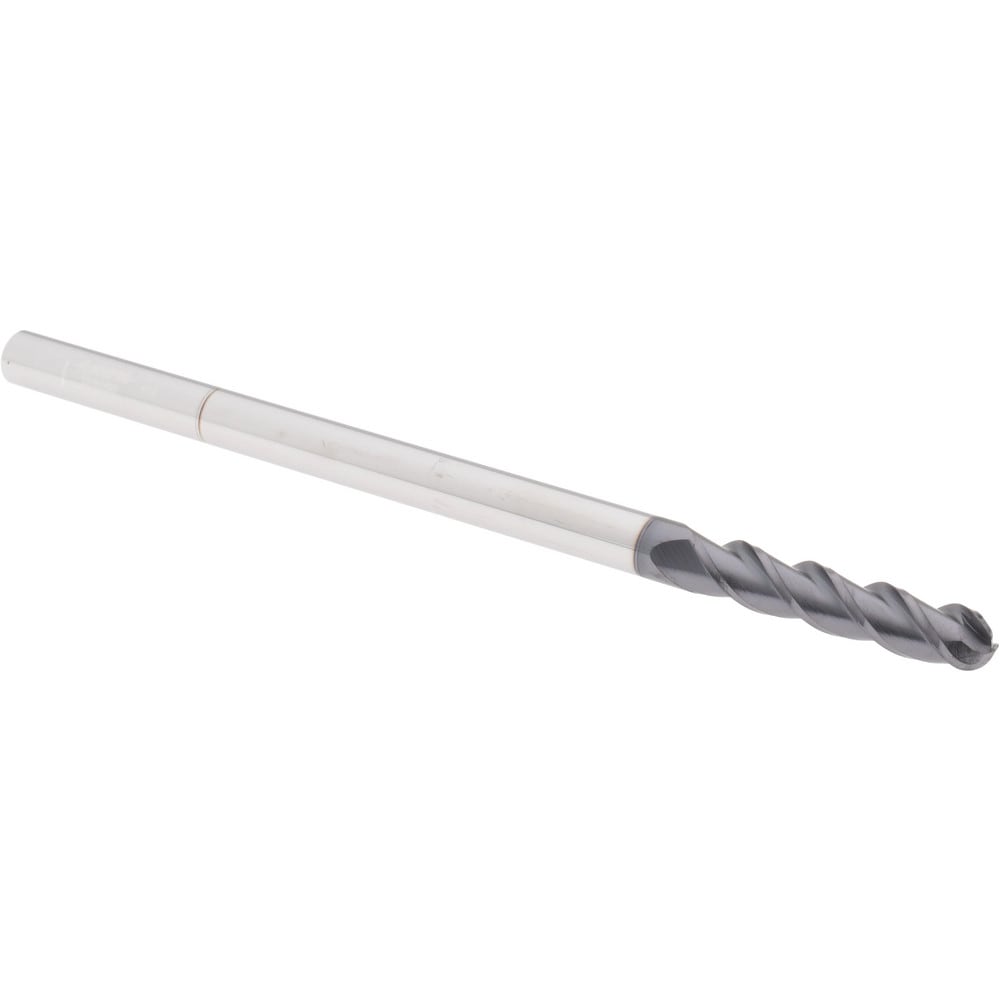 Ball End Mill: 0.313" Dia, 1.5" LOC, 3 Flute, Solid Carbide