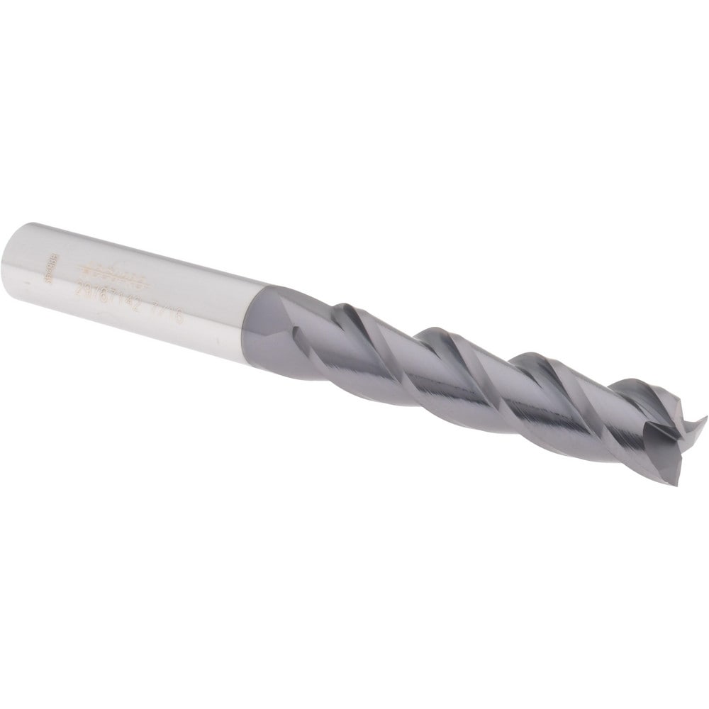 Accupro 14788426 Square End Mill: 3 Flutes, Solid Carbide 