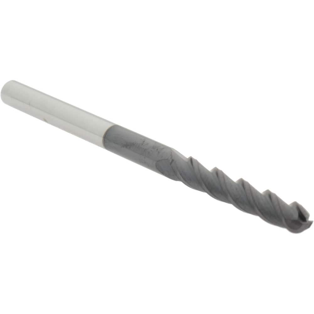 Accupro 14788661 Ball End Mill: 0.188" Dia, 1.125" LOC, 3 Flute, Solid Carbide 