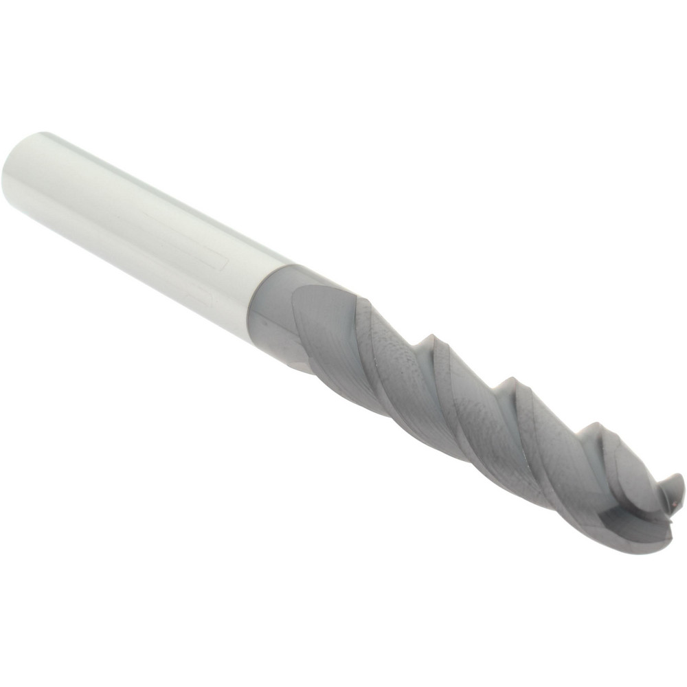 14788663 Ball End Mill: 0.375" Dia, 1.75" LOC, 3 Flute, Solid Carbide  