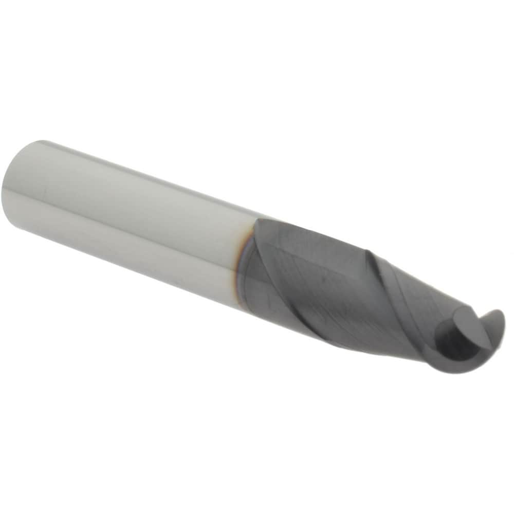 Ball End Mill: 0.313" Dia, 0.5" LOC, 2 Flute, Solid Carbide