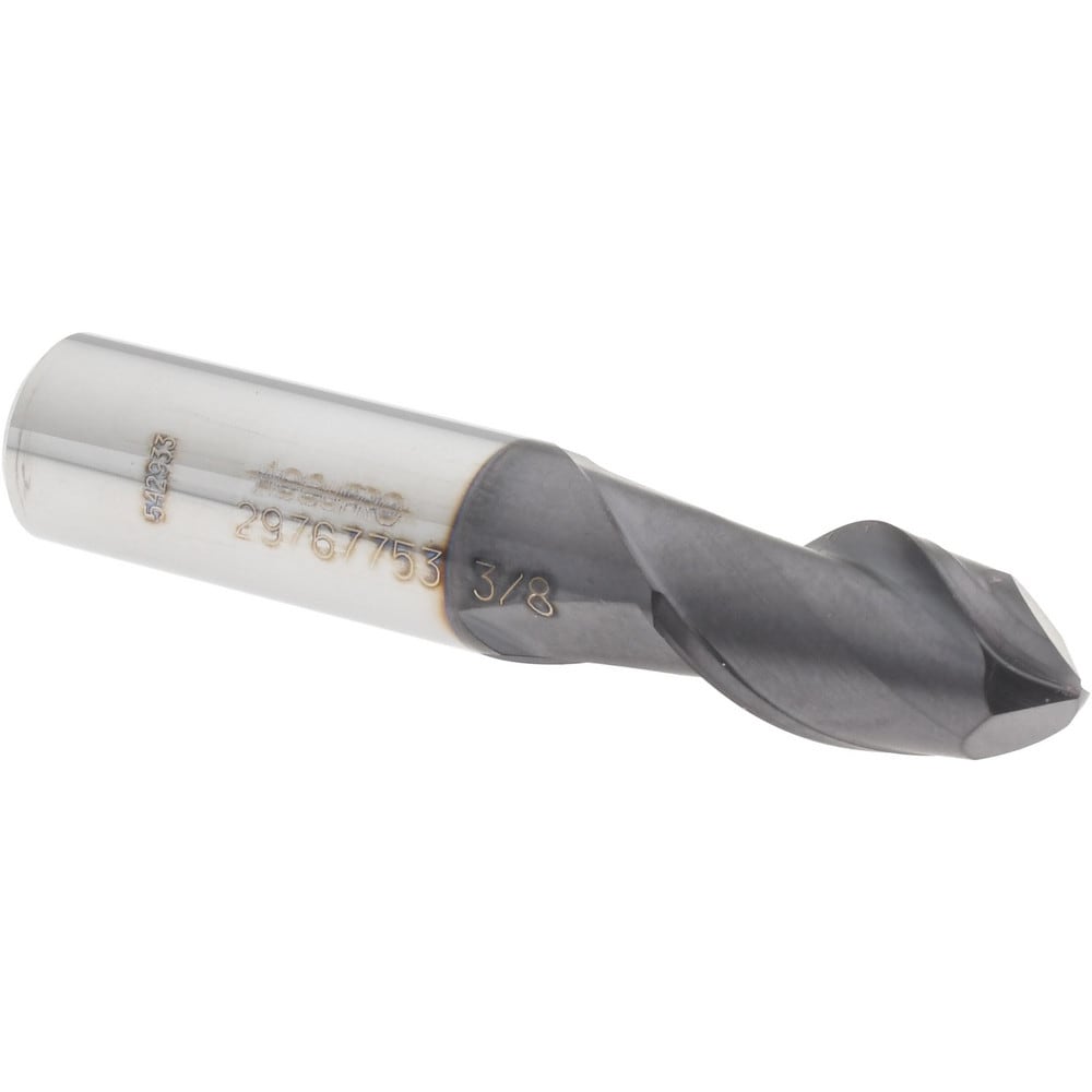Ball End Mill: 0.375" Dia, 0.625" LOC, 2 Flute, Solid Carbide