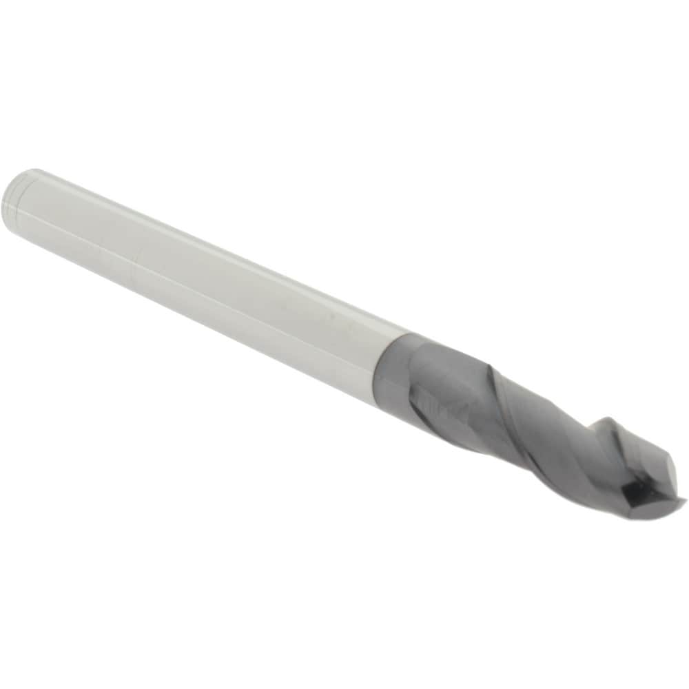 Ball End Mill: 0.5" Dia, 1.5" LOC, 2 Flute, Solid Carbide