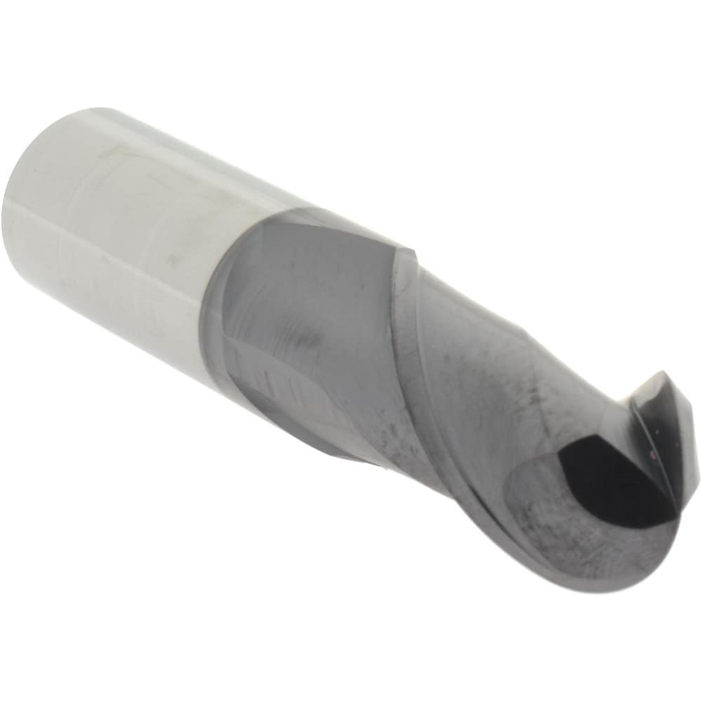 Ball End Mill: 0.875" Dia, 1.75" LOC, 2 Flute, Solid Carbide