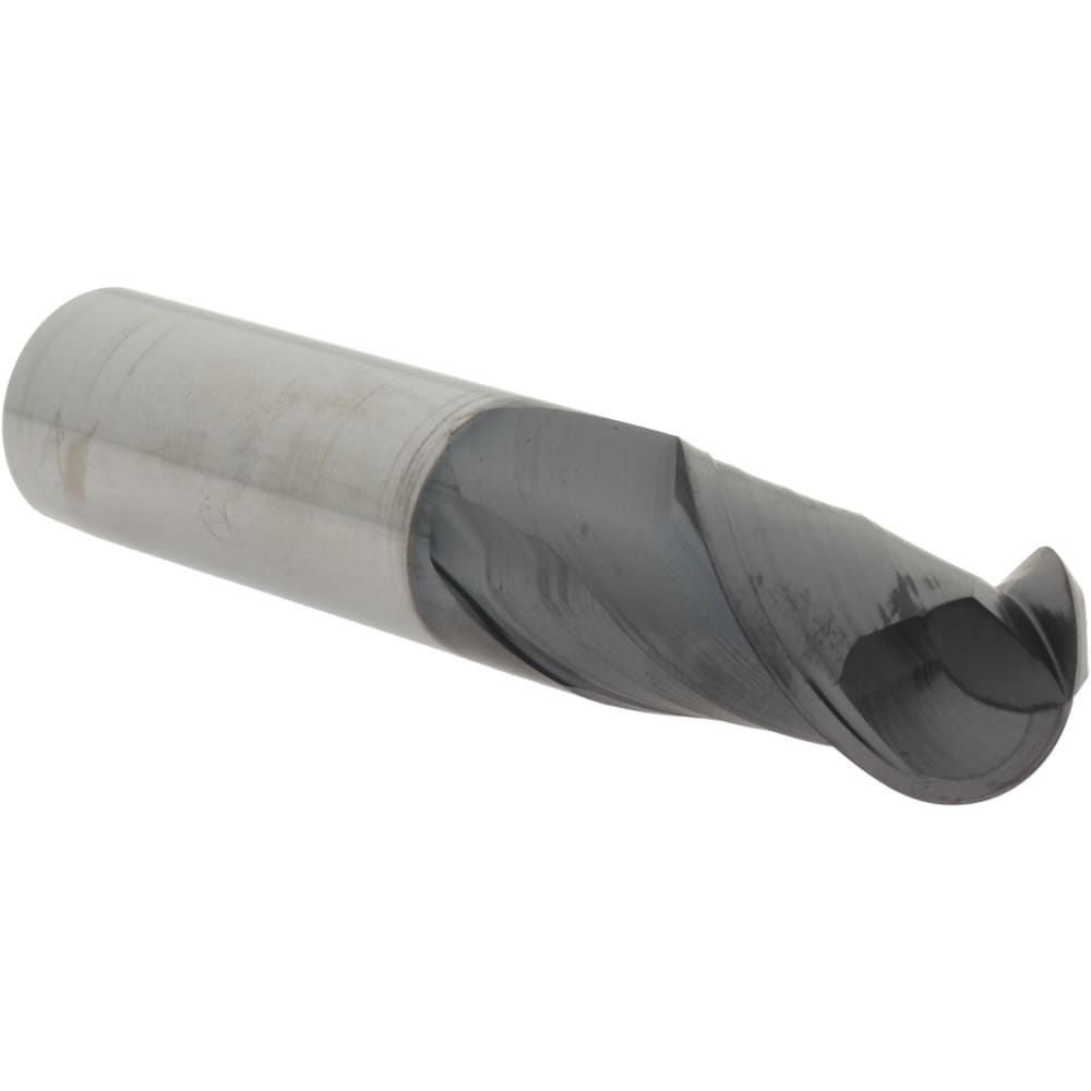 Ball End Mill: 0.75" Dia, 1.5" LOC, 2 Flute, Solid Carbide