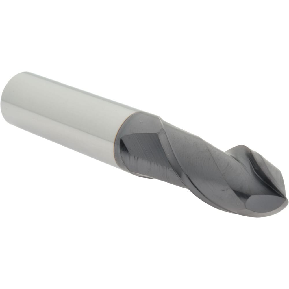 Ball End Mill: 0.625" Dia, 1.25" LOC, 2 Flute, Solid Carbide