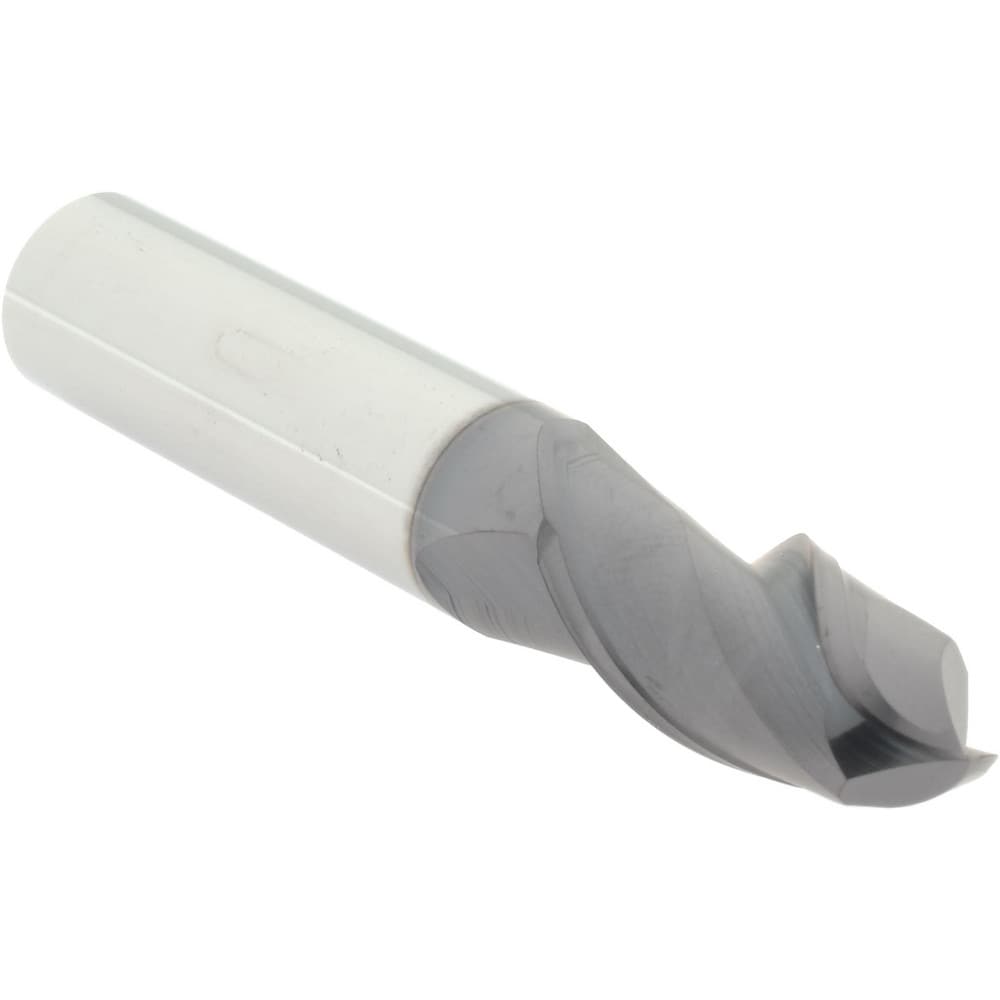 Ball End Mill: 0.5" Dia, 1" LOC, 2 Flute, Solid Carbide