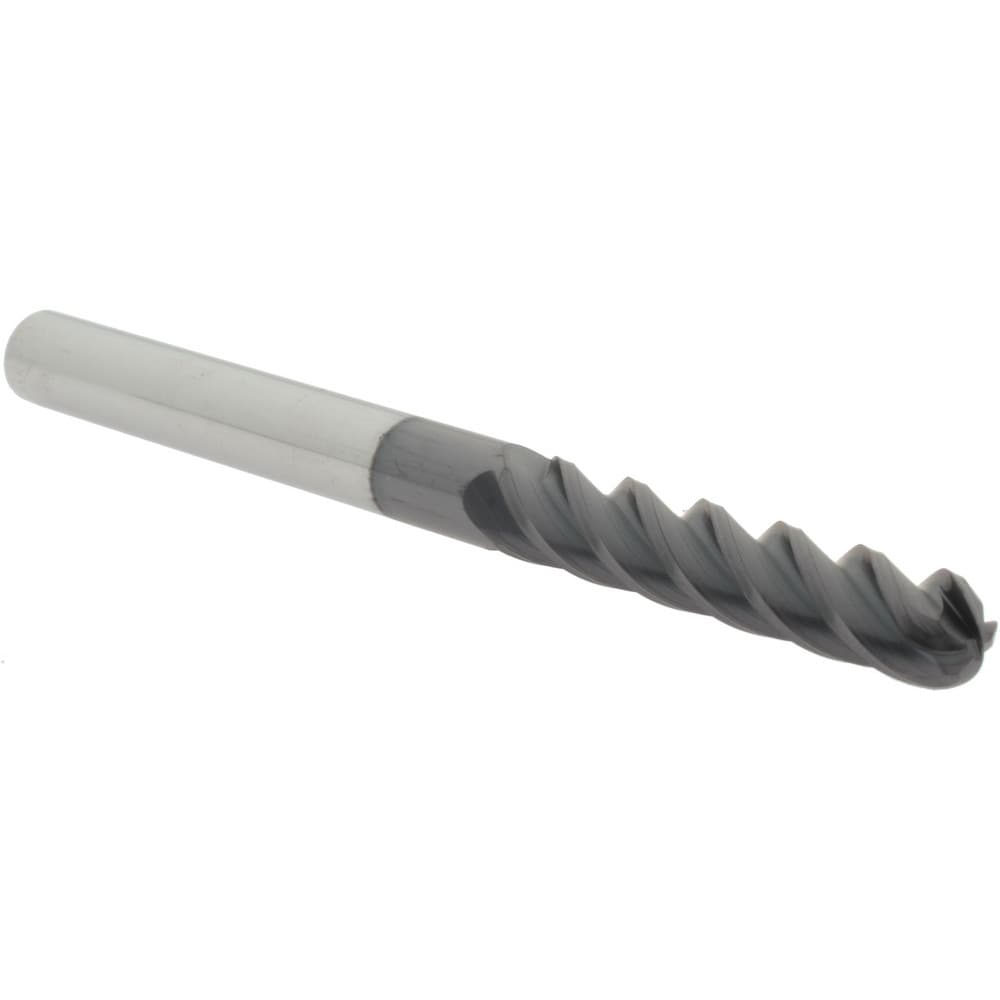 Accupro 14788707 Ball End Mill: 0.313" Dia, 1.625" LOC, 4 Flute, Solid Carbide 