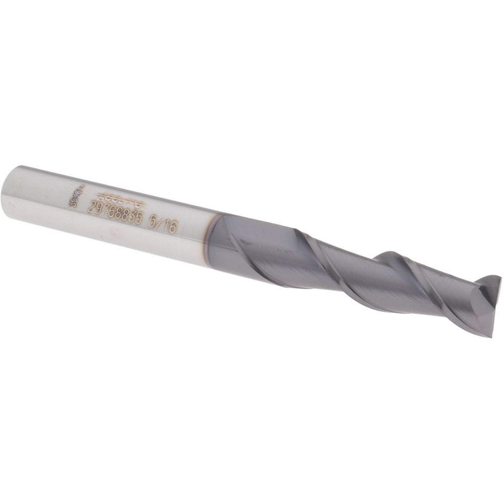 Accupro 14788360 Square End Mill: 2 Flutes, Solid Carbide 