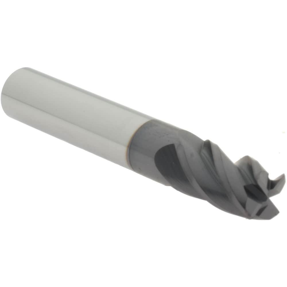 Accupro 14788525 Corner Radius End Mill: 0.313" Dia, 1/2" LOC, 0.02" Radius, 4 Flutes, Solid Carbide 