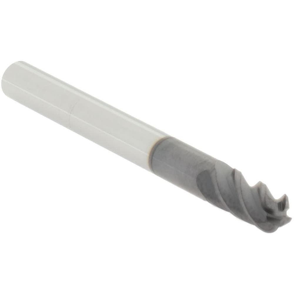 Accupro 14788514 Corner Radius End Mill: 0.188" Dia, 3/8" LOC, 0.06" Radius, 4 Flutes, Solid Carbide 