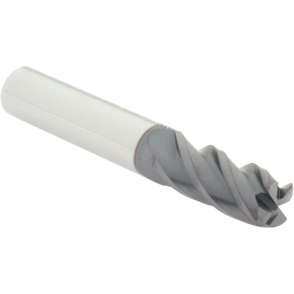 Accupro 14788487 Corner Radius End Mill: 3/8" Dia, 7/8" LOC, 0.04" Radius, 4 Flutes, Solid Carbide 