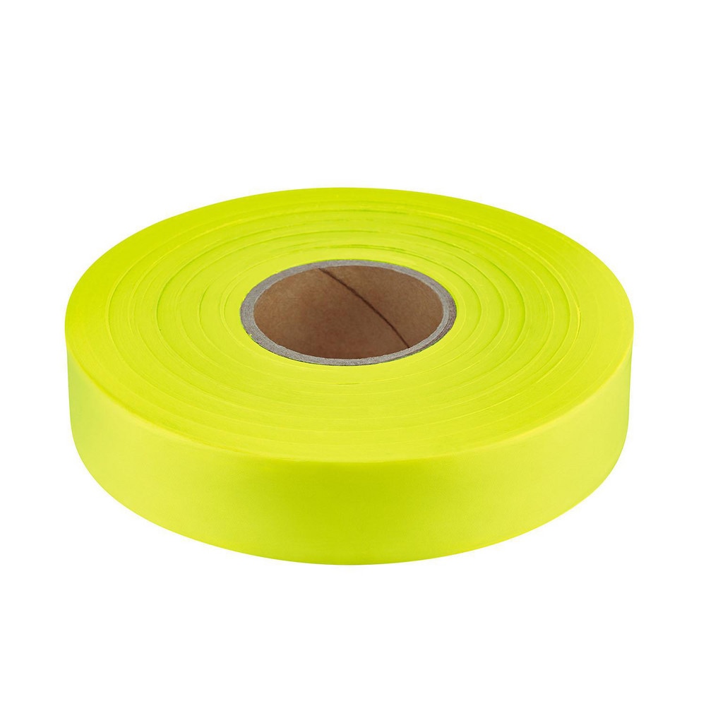 Barricade & Flagging Tape; Legend: None ; Material: Plastic ; Overall Length: 600.00 ; Color: Yellow ; Features: Fluorescent Color Options: Pink, Orange, Yellow