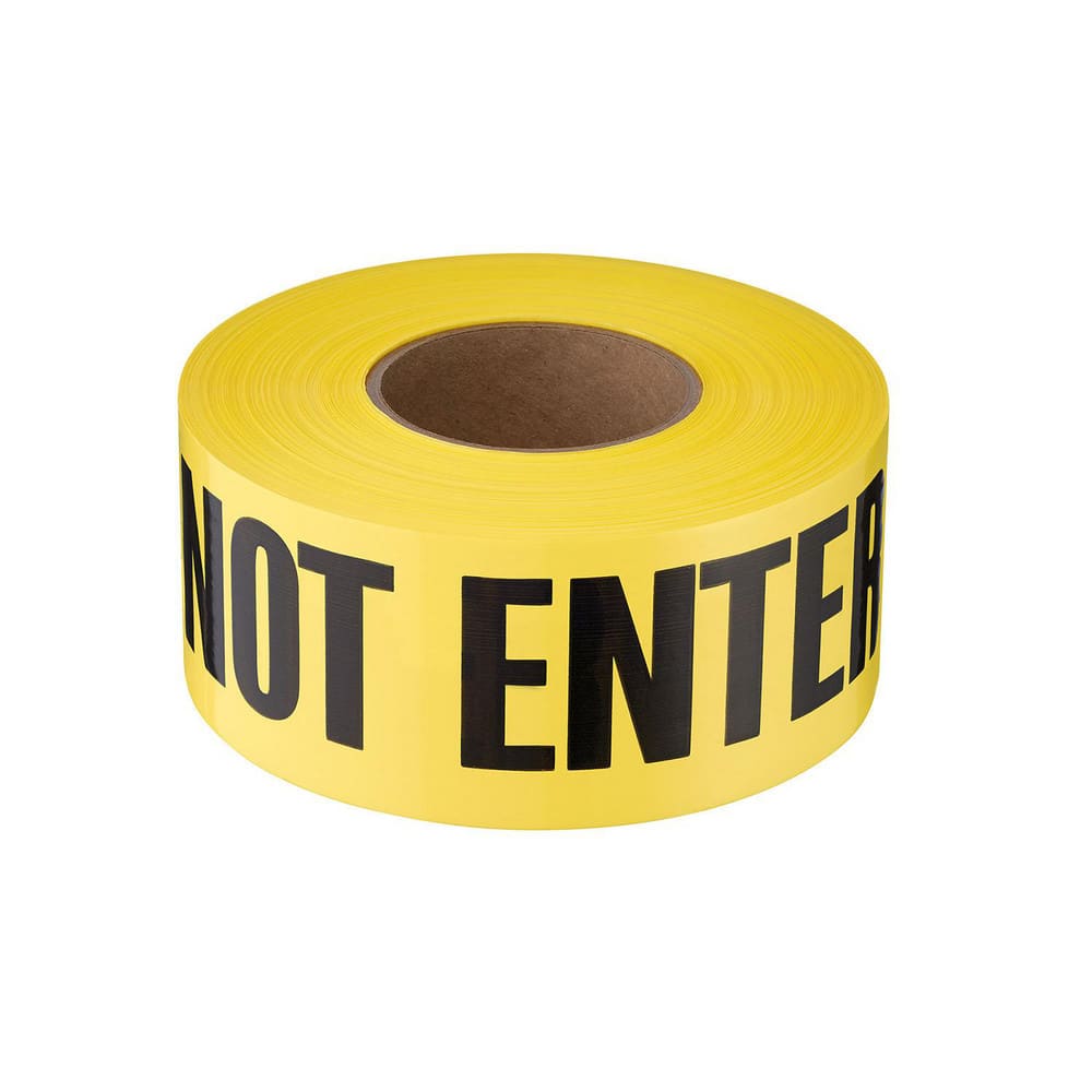 Barricade & Flagging Tape; Tape Type: Tape; Marked; ANSI Warning ; Legend: Caution Do Not Enter ; Material: Plastic ; Overall Length: 1000.00 ; Overall Width: 3 ; Color: Yellow