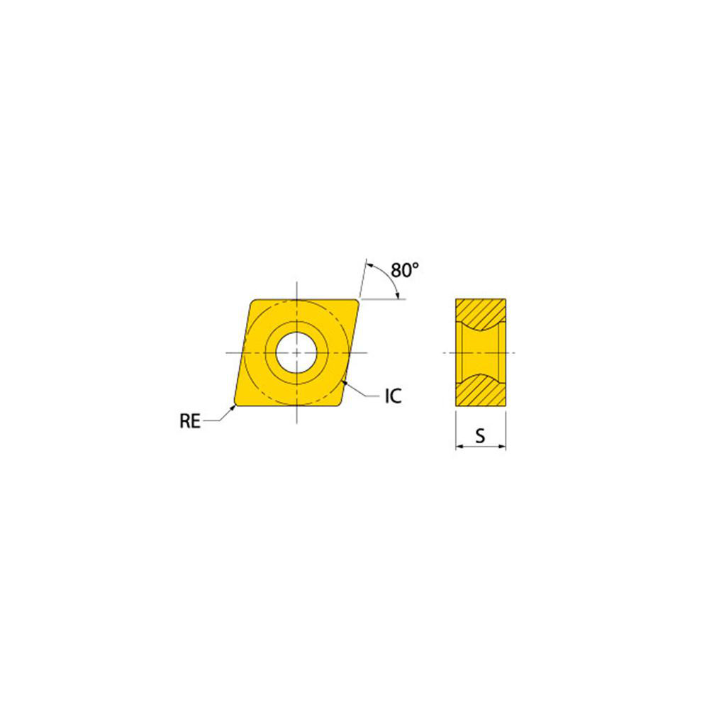 Ingersoll Cutting Tools - Turning Insert: CNMX2.222FGP TT8125B, Carbide ...