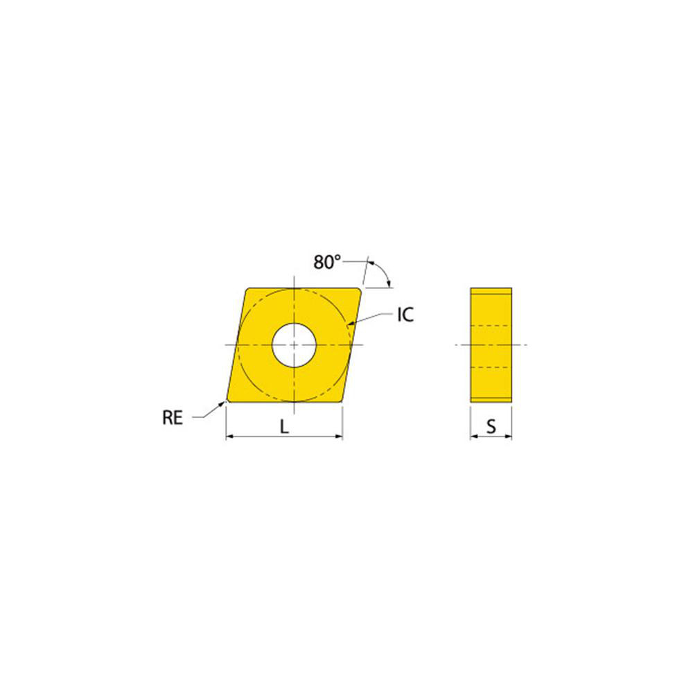 Ingersoll Cutting Tools Turning Insert: CNMG433MLP TT8115B, Carbide - Al2O3, TiCN & TiN Finish, Neutral, 0.5080" Long, 0.5000" Inscribed Circle