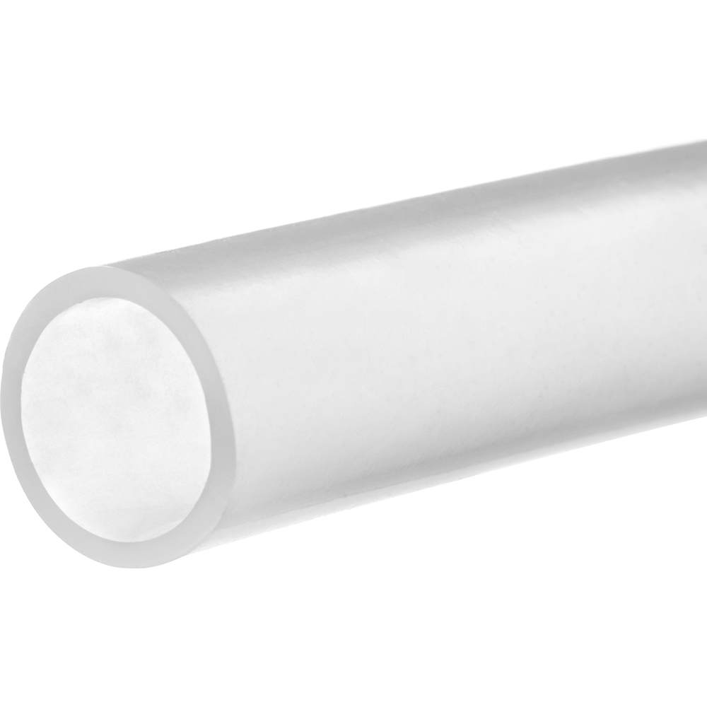 Silicone Tube: 1/2" OD, 50' Length - 40 Max psi, Clear