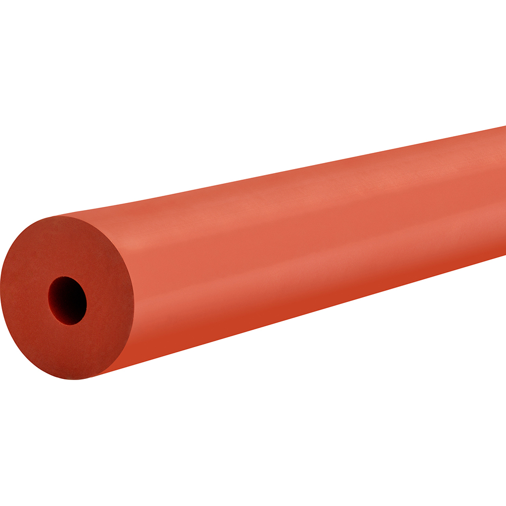 Silicone Tube: 1/2" OD, 100' Length - 40 Max psi, Red