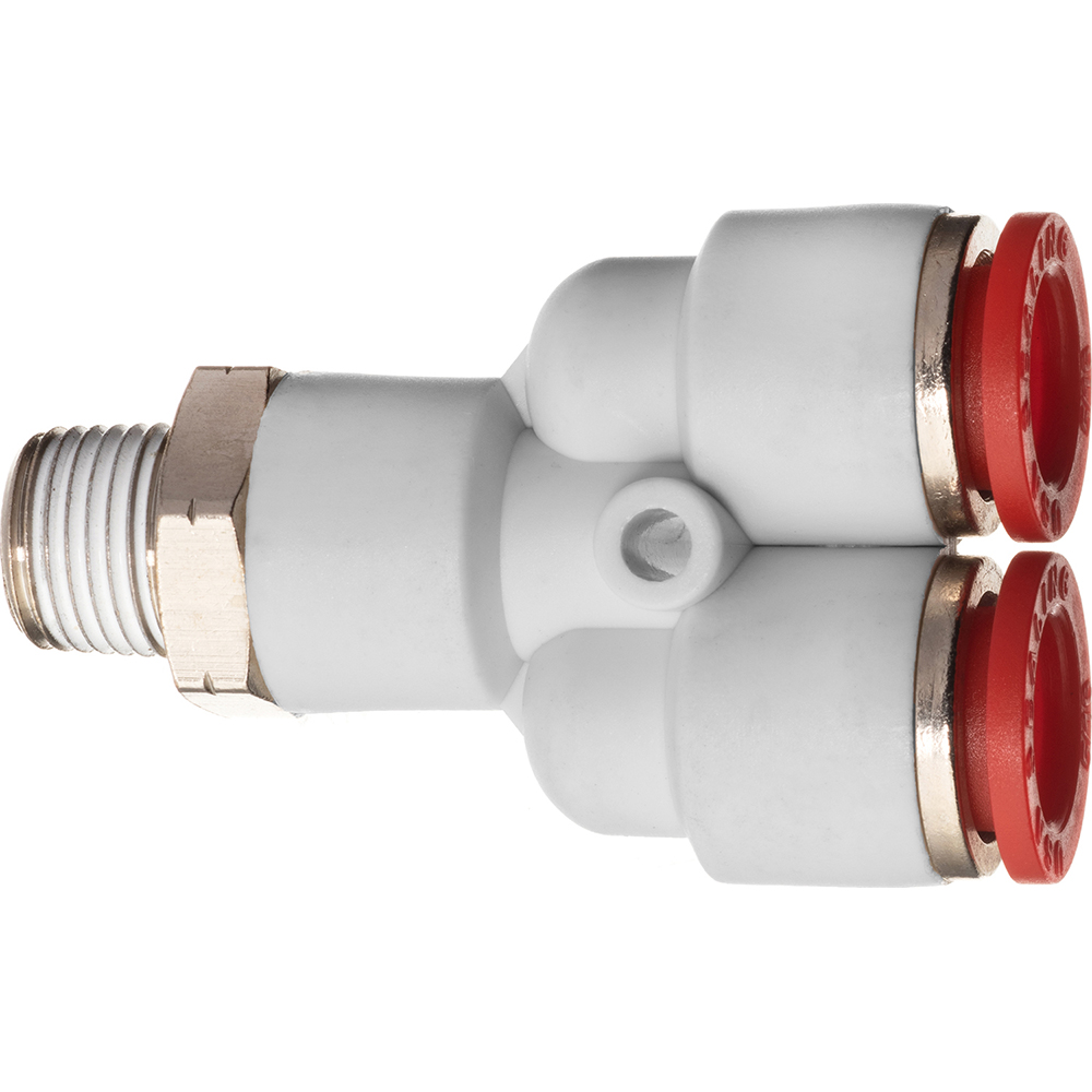 USA Industrials PushtoConnect Fitting Male Parallel Y, 1/4" OD
