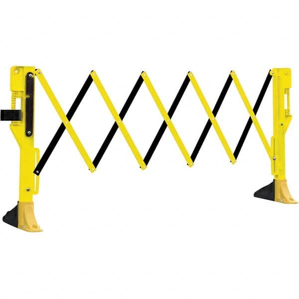 JSP Safety KAZ110-005-330 Barrier: 39" High, Polyethylene Frame, Black & Yellow 