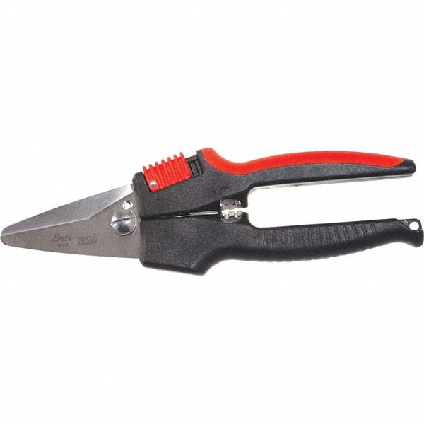 Multi-Purpose Snips: 7-5/8" OAL, 1-5/8" LOC, Stainless Steel Blades