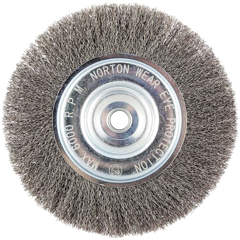 Norton - Wheel Brush: 8″ Wheel Dia, Crimped - 98091580 - MSC Industrial  Supply