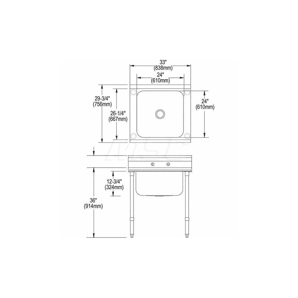 ELKAY® Scullery Sink 304 Stainless Steel MSC Direct